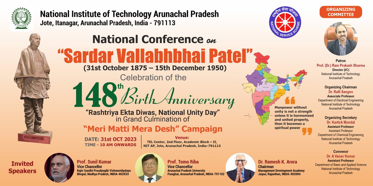 NssNitap's tweet photo. "National unity Day" celebrated successfully with host of multiple events, the events were:
-Held conference with the  renown invited speakers
-Hosted sports &amp; literary events
-Taking unity pledge and Unity run https://t.co/SFebrkdrjS