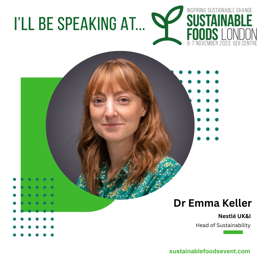 Join us on November 6th at Sustainable Foods London for a game-changing panel discussion featuring Dr. Emma Keller, Head of Sustainability at @NestleUKI on 'How Regenerative Agriculture is Transforming Sustainability Practices'. See our full agenda now - sustainablefoodsevent.com/agenda/