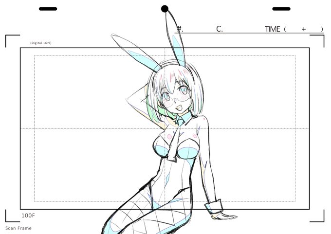 ←こういうレイアウトが来るじゃん?
→そしたらこんな感じで演出修正を乗せるんじゃ
#ハロウィン
#架空のアニメ 