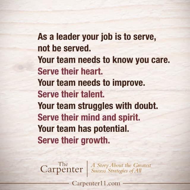To lead is to serve. To serve is to lead.