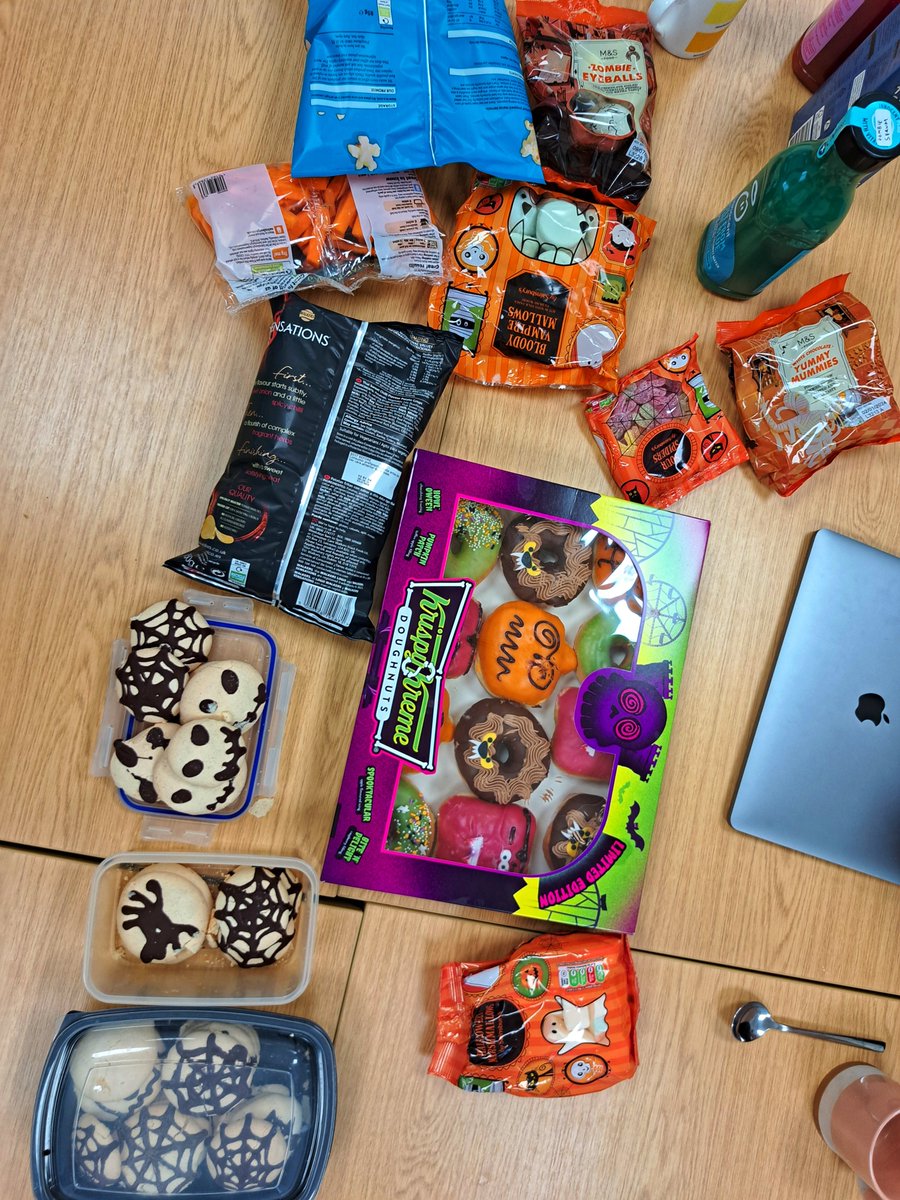 micro_glia's tweet photo. Halloween themed journal club at @UkdriL , where we scientifically debate who'll take over the world: zombies🧟♀️, vampires🧛♀️🦇, or ghosts 👻 #Ilovemylab https://t.co/jDLuwNGLAN