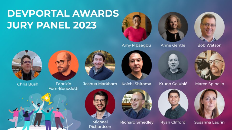 DevportalAwards's tweet image. The Jury Panel has completed their evaluation 🎉 We&apos;re grateful for working with this exceptional crew, who have dedicated their time and expertise to help recognize outstanding achievements in the developer portal space!

Hear their insights at the Gala:
ow.ly/fUlj50Q2AGy
