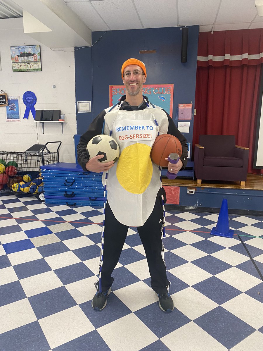 A typical message from your PE Teacher…Remember to EGG-SERCISE!  
Happy Halloween everyone!
<a href="/BetsyRossMahwah/">Betsy Ross School</a> #mahwahconnects.