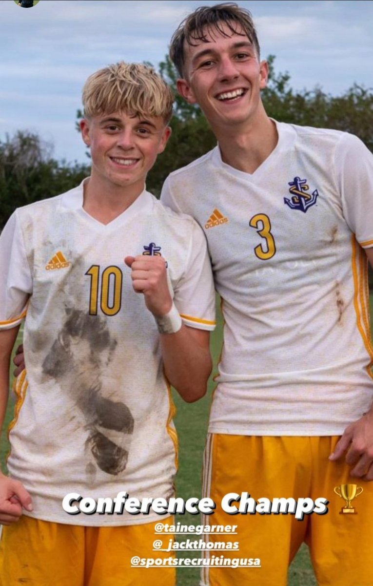 Great first season at @LSUS_Athletics for <a href="/_jackthomas14/">Jack Thomas</a> and <a href="/TaineGarner/">Taine Garner</a> winning the conference.  

Making all at <a href="/WhittingtonFC/">Whittington F C</a> proud, now do the double boys and win the playoffs.

<a href="/SRUSA_Official/">SRUSA - College Soccer Recruiting Agency 🇺🇸</a>