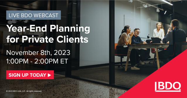 gregantoncpa's tweet photo. Join @BDO_USA_Tax on 11/8 for an overview of the federal income, state &amp; local income, and estate planning techniques Private Clients should consider as the year wraps-up. Register today. #Tax #PrivateClients https://t.co/Otdc6HCusZ https://t.co/62ZKnRPGmY