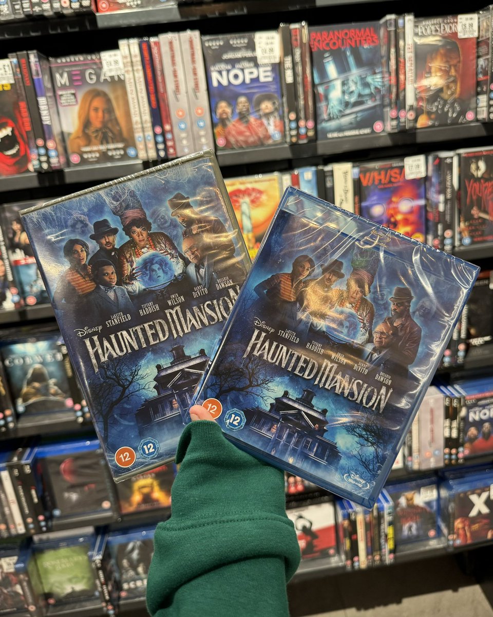 JUST IN TIME FOR HALLOWEEN! 👻 Haunted Mansion on DVD & Bluray! ⛪️ #hmv #hmvstaines #hauntedmansion #disney #newrelease