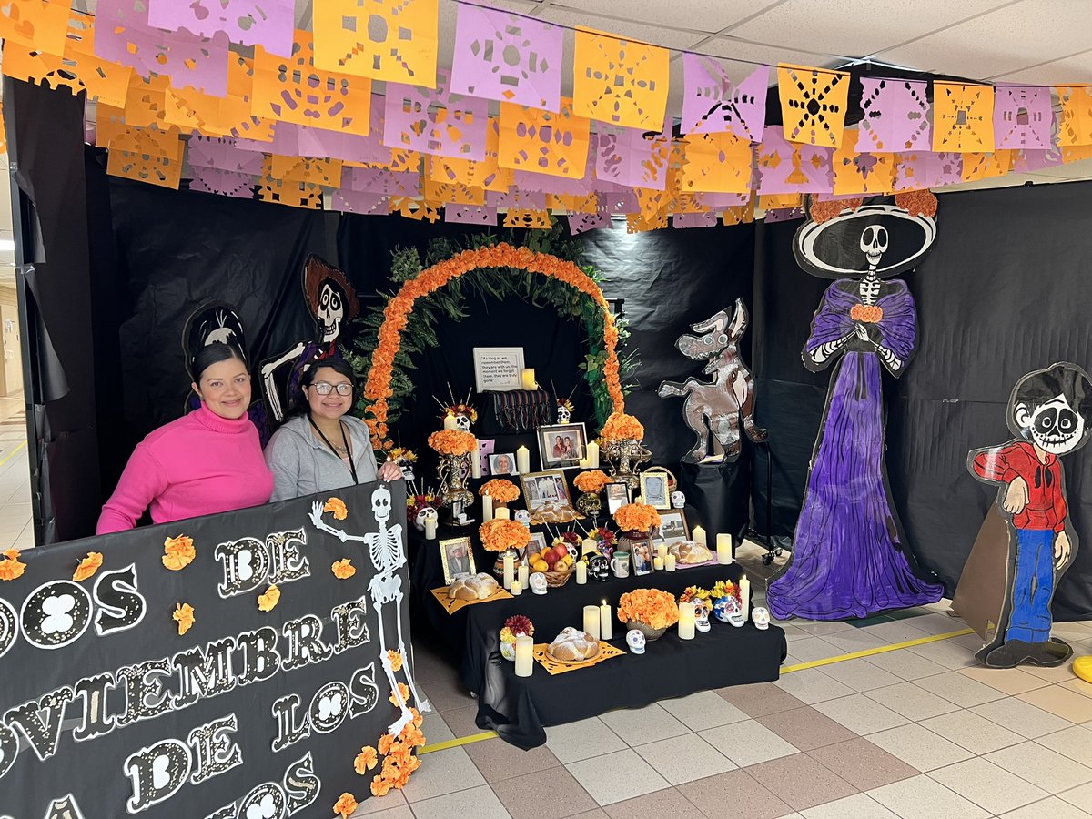 Our building came together to create an ofrenda with our Spanish Dept. Sharing the rich cultural traditions of Día de Los Muertos is one way we honor our community.