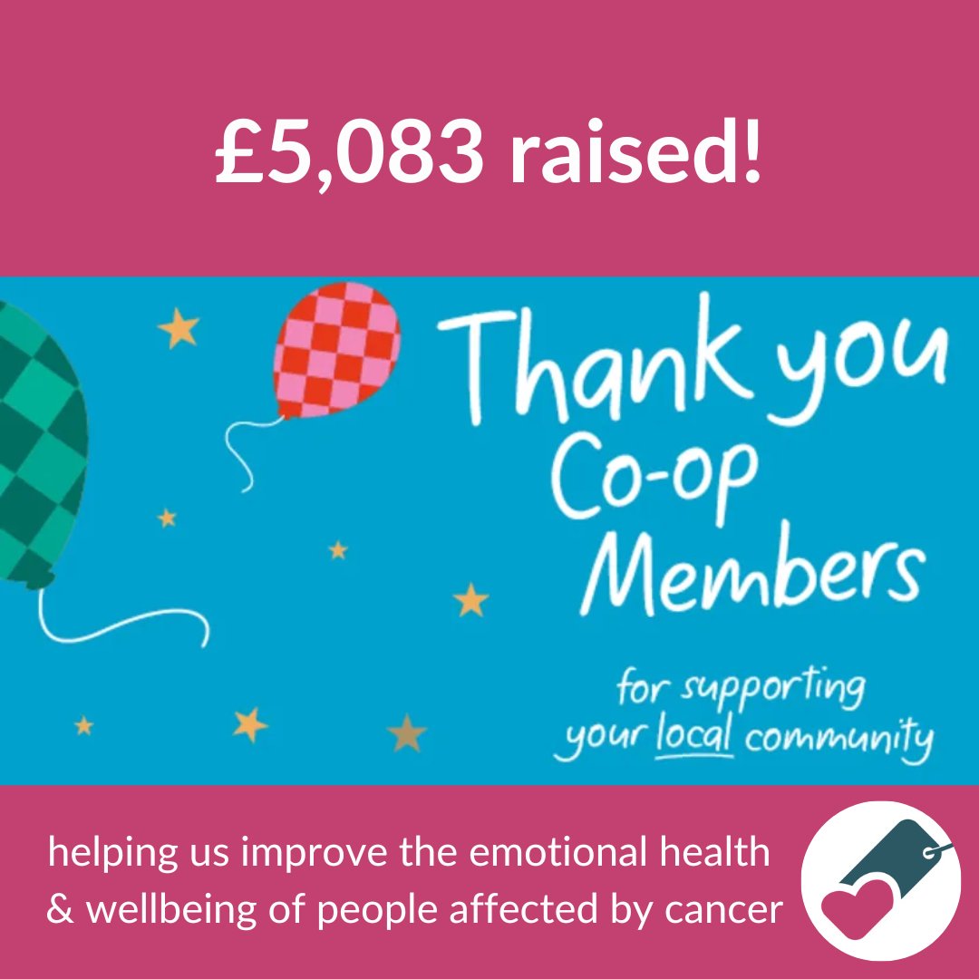 A huge thanks to everyone who chose our #charity in the last round of <a href="/coopuk/">Co-op</a>  Local Community Fund.

Together we raised over £5,000 to improve the emotional health &amp; wellbeing of people affected by #cancer by providing complimentary therapies, yoga, meditation retreats &amp; more!