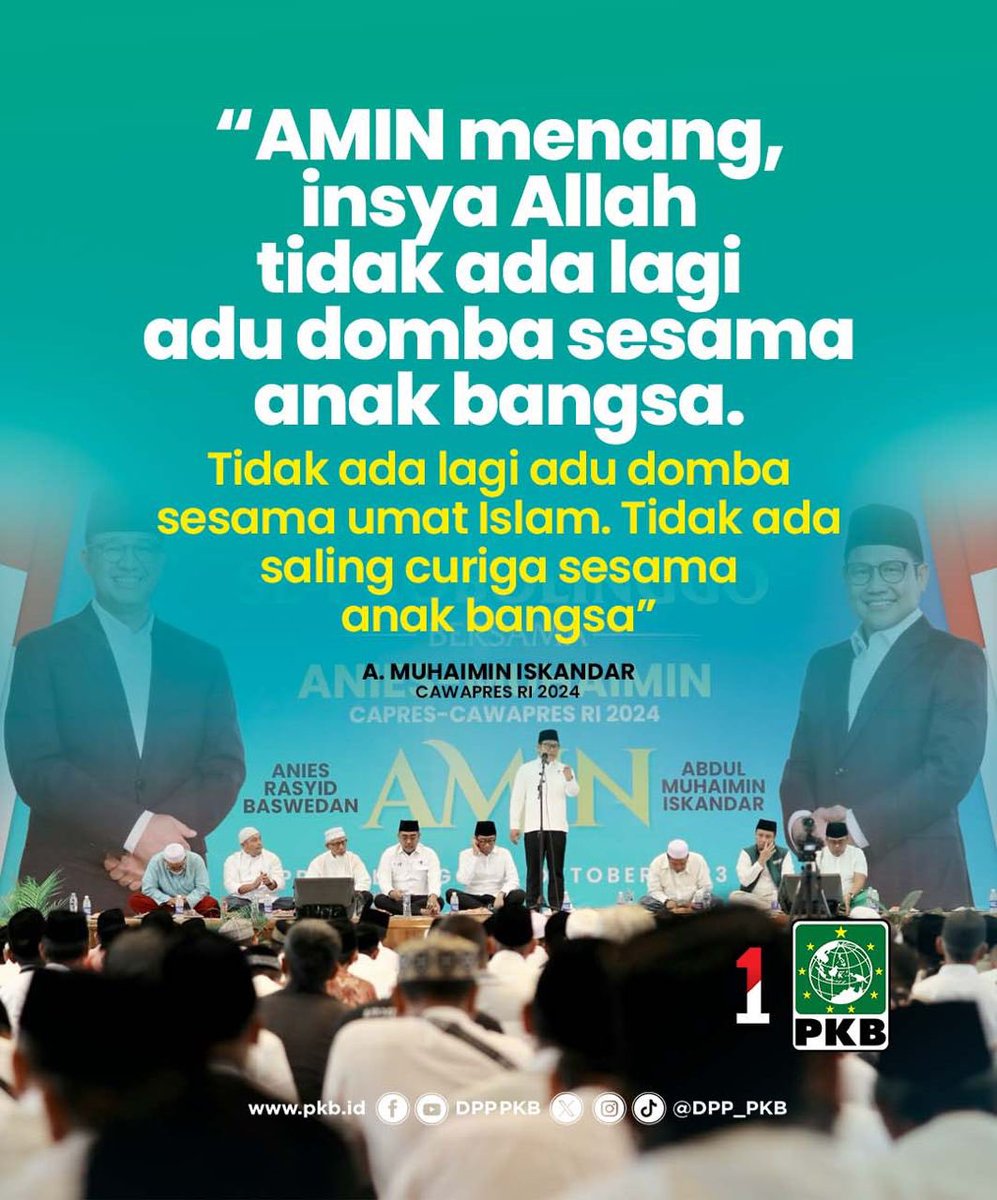 Suasana batin yang tenang menuju kemenangan. AMIN yang cerdas 

#VisiMisiAmin
#anismuhaimin2024

<a href="/cakimiNOW/">A Muhaimin Iskandar</a> 
<a href="/DPP_PKB/">DPP PKB</a>