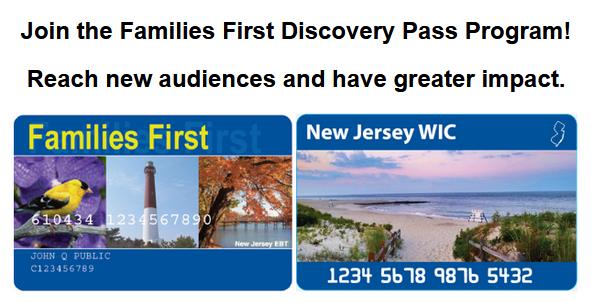 Attention arts and history organizations, venues, and programs! The Families First Discovery Pass program provides families and individuals enrolled in state assistance programs with free or highly discounted admission. Learn more: conta.cc/3tQCux6 #NJarts