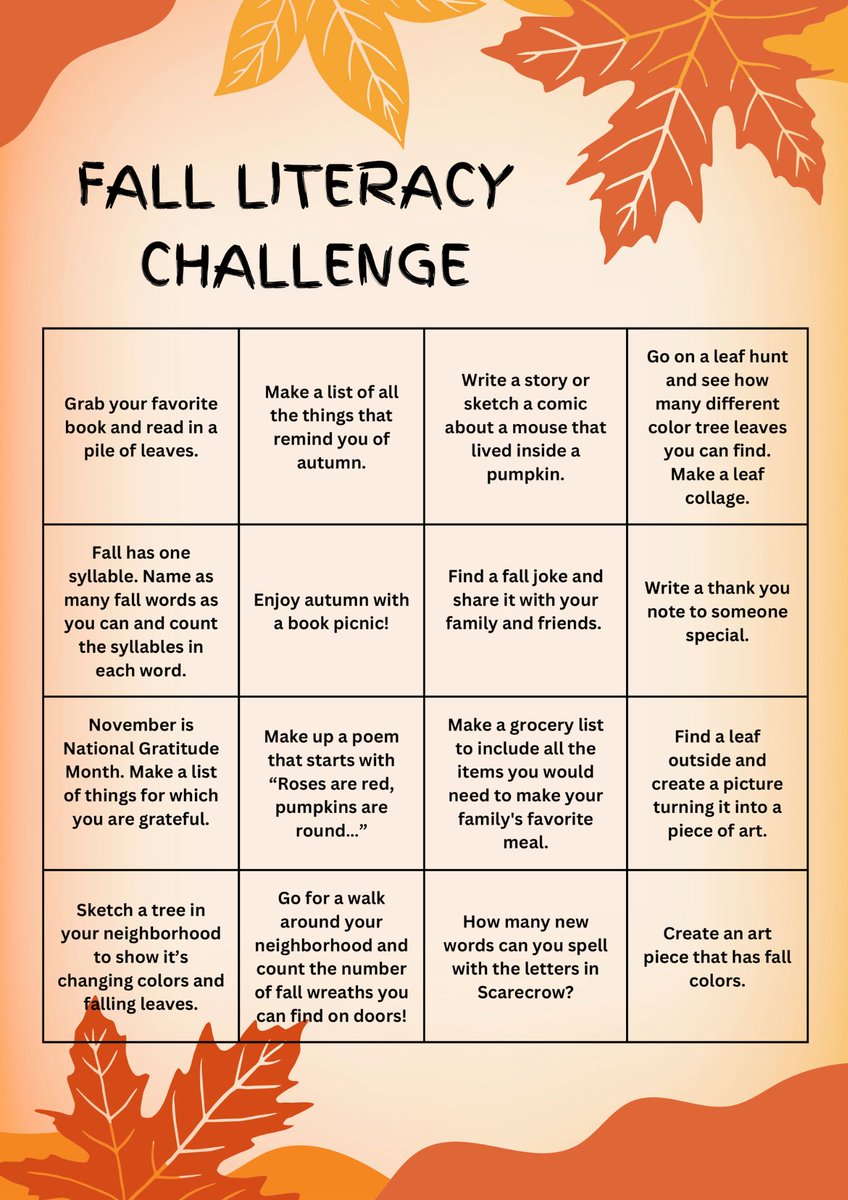 Our Fall Literacy Challenge begins next week! #readingistheprize #admiralsreads