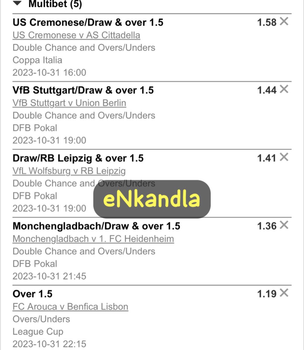 Nobuhle2C's tweet image. Let’s try this #5odds #betwaycode #lowodd