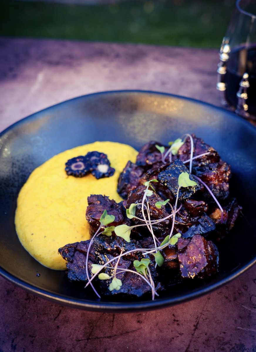 saralinefrisk's tweet photo. Spicy #RedWine #PorkBelly Bites with Roasted Honeynut #Squash purée grilled over red hot @jdcharcoal! These smoked #pork belly bites were marinated overnight, grilled low and slow, and turned in a spicy caramelized red wine sauce. What can be better than #Boozy bites? https://t.co/jjDL1Yvwkv