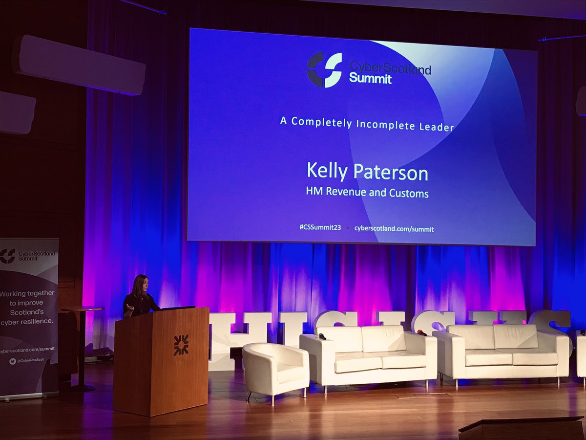 BasilonCyber's tweet photo. Most interesting presentation for a long time. Kelly Paterson, CSO of HMRC. What an inspiring life path.
Puts to shame every single conversation of those who blame their failures on everything and everyone but themselves.
#CSSummit23 https://t.co/fmCyYNOAf9