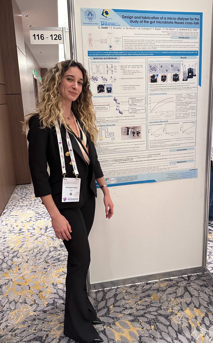 Costanza Daddi presente alla 4th World of Microbiome Conference a Sofia,dove ha presentato un Poster dal titolo “Desing And Fabrication Of A Novel Micro-Dialyser For Investigating The Gut Microbiota-Tissues Crosstalk”. #WoM2023