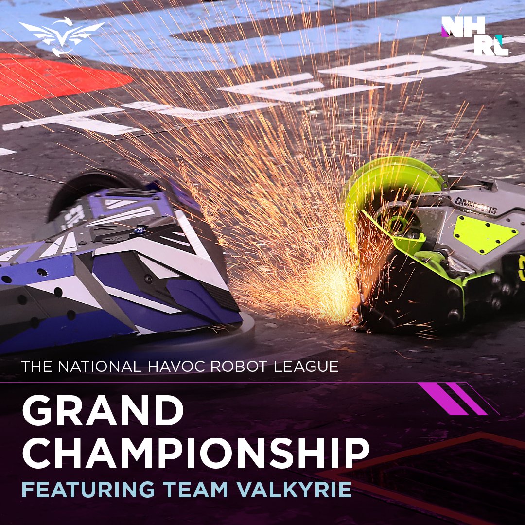 Missing Team Valkyrie? Catch them in The National Havoc Robot League. Having placed 1st twice in the 30 pound division, Valkyrie has qualified for the Grand Championships. Tune in for the exciting final battle-Saturday, Nov 11th.