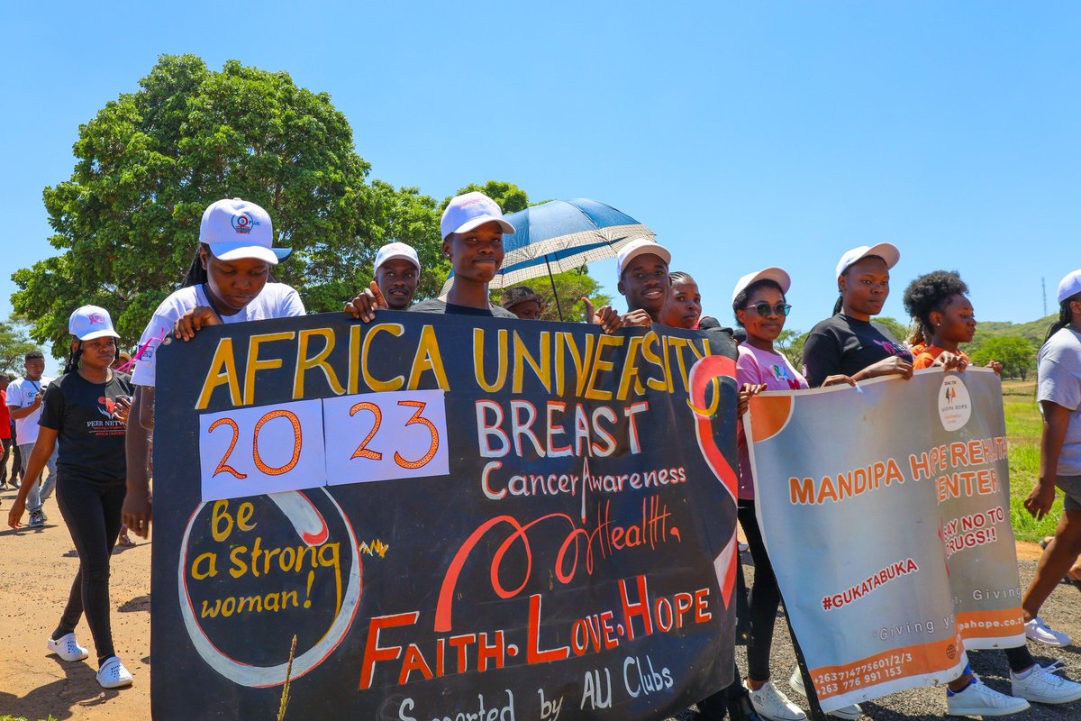 Africa_Univ's tweet photo. News Brief: The university community commemorated PINKtober with a wellness day organized for students and staff on the 28th of October. https://t.co/BEZa15AVM0