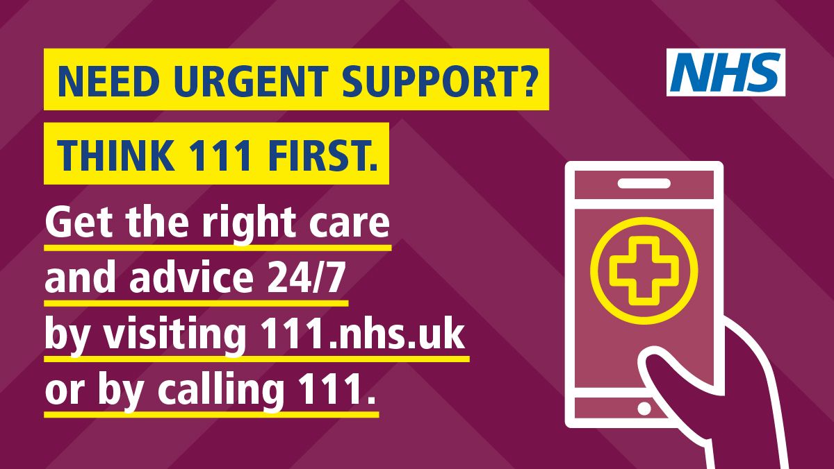 StaffsStokeICB's tweet photo. Information and support for lots of different medical needs are just a click away. Visit https://t.co/xJErZa0PPg to check symptoms, get dental advice, and get information about prescriptions and medicines.
You can also call 111 for the same support.
#Think111First https://t.co/DniyjAUhP4