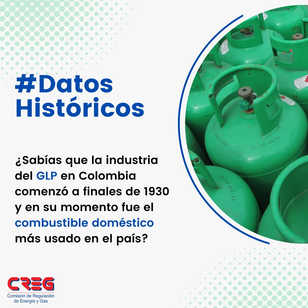 #DatosHistóricos

Uno de los energéticos que más consumen los colombianos es el gas, y en las regiones es el GLP, pues es esencial, para que miles de hogares puedan cocinar.