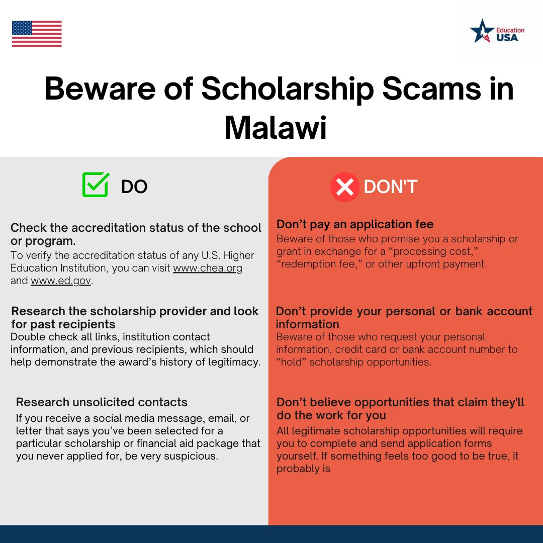 With increasing incidents of online fraud, we would like to help prospective students avoid falling prey to scholarship scams. Here ⬇️ are some tips. #CybersecurityAwarenessMonth