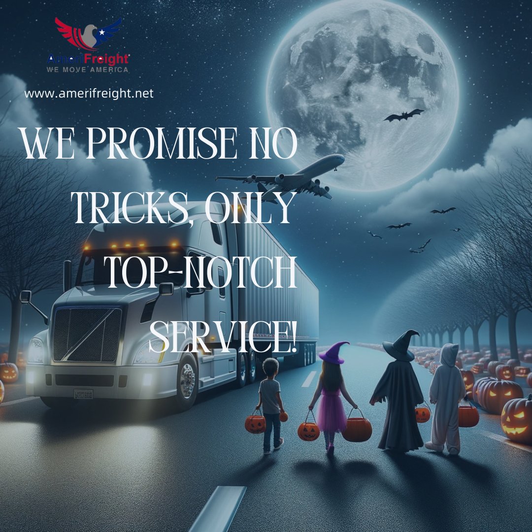 Trick or treat? Choose 'treat' by shipping your car with Amerifreight. We promise no tricks, only top-notch service! #AmeriFreight #ShipYourCarWithAmeriFreight #cartransport #carshipping #autotransport #movers