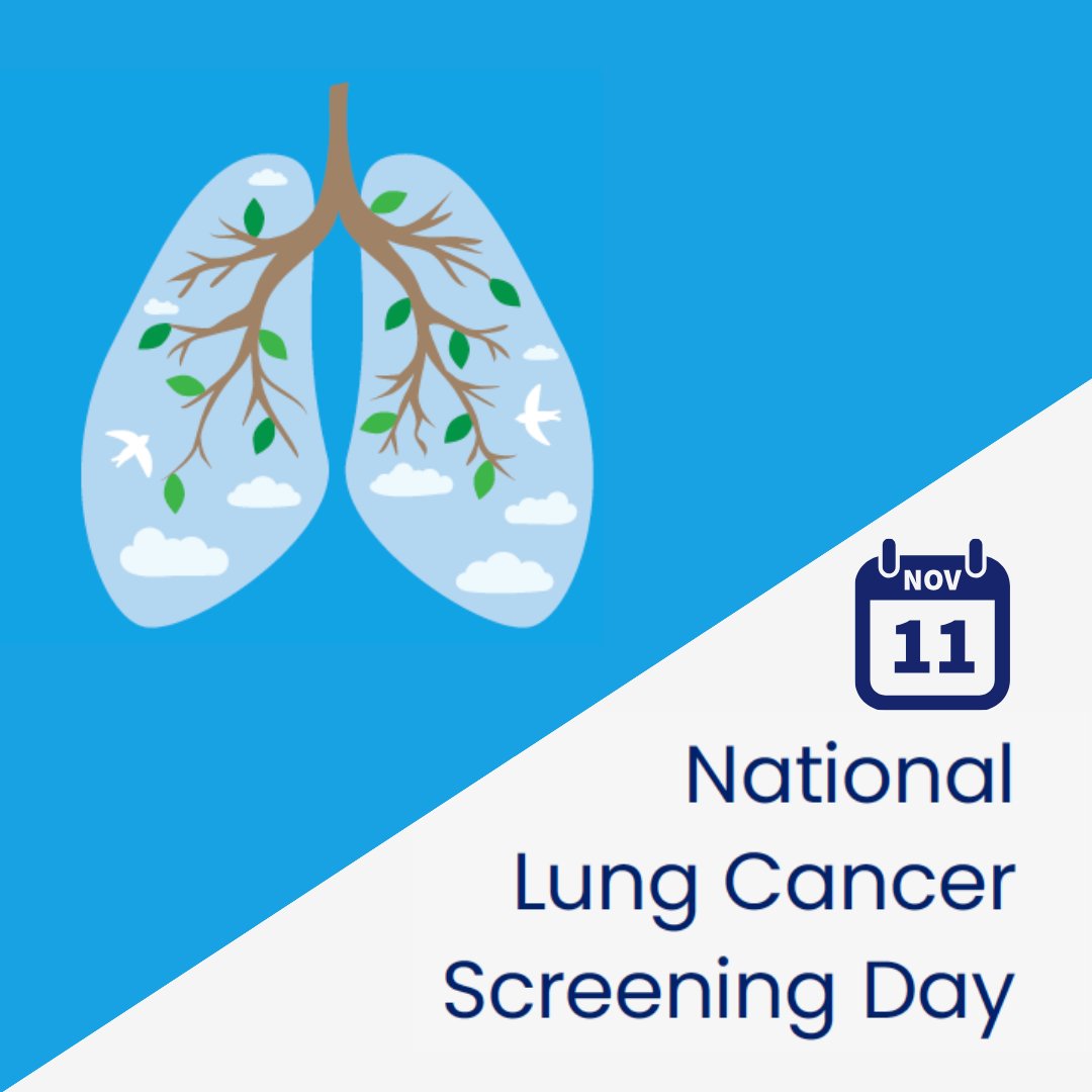 Tomorrow is the start of #LungCancer Awareness Month! Join us for National Lung Cancer Screening Day on Saturday, November 11, to help save lives by increasing awareness of lung cancer screening. #LCAM #LCAM23 #LCSDay2023 #LCSM #LungCancer bit.ly/3ozryBJ