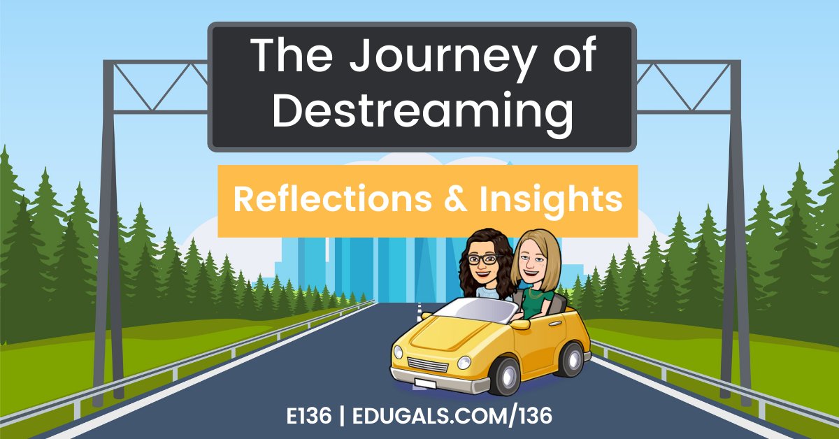 Pop quiz! What do you get when you mix destreaming, reflections, &amp; insights? Our latest podcast episode! 🎉 Get ready for an engaging ride as we unravel the mysteries of destreaming in our schools.  🏫🎧 

Listen: edugals.com/136

@edupodnet #EduGals #DeStreaming #OntEd