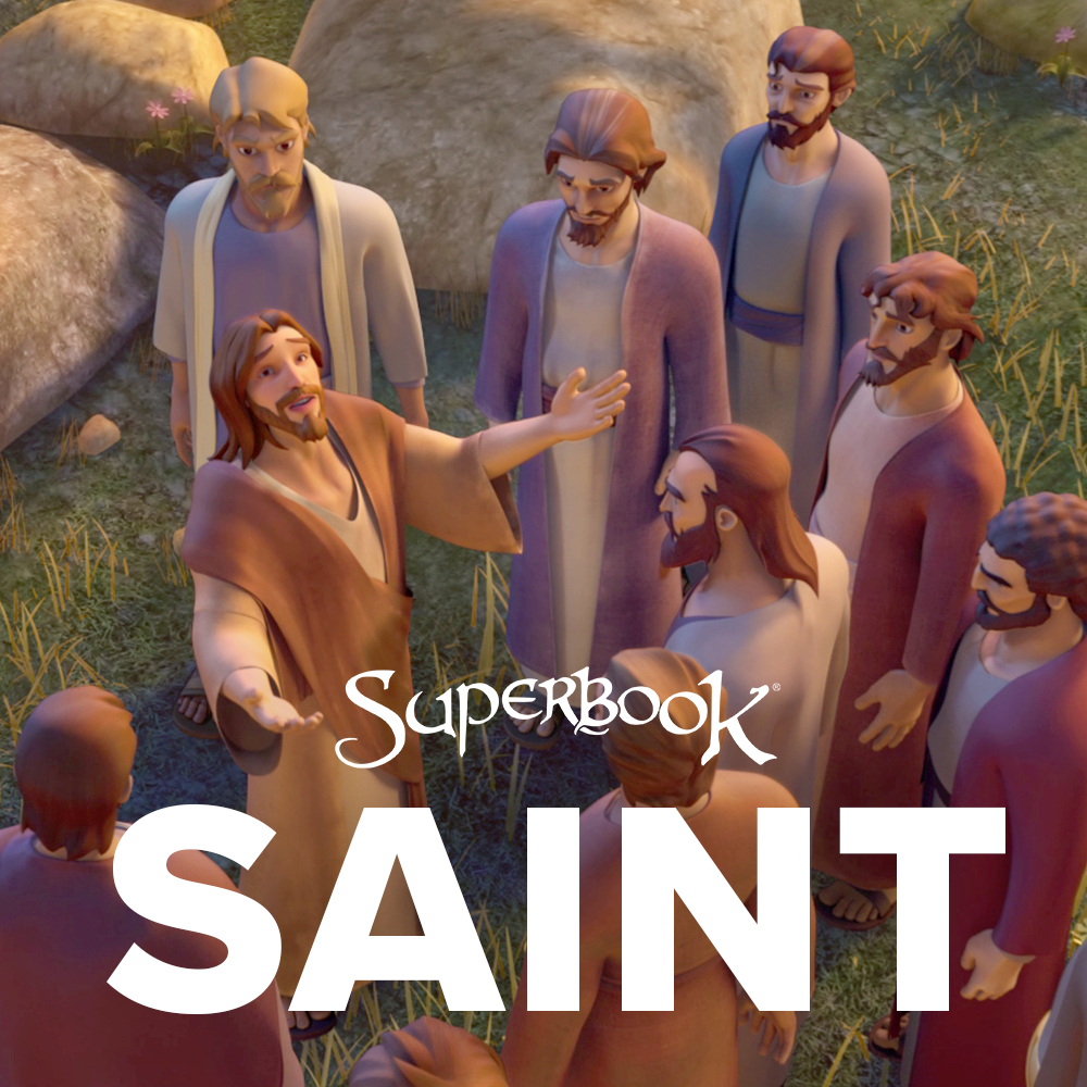 SuperbookTV's tweet image. "Saint" comes from a Greek word "hagios," which means consecrated and holy, or sacred. In the Bible, "saints" means all the people who love and follow Jesus, forming a big family called the Church. ❤️ #WordStudy #BibleFacts #SundaySchool