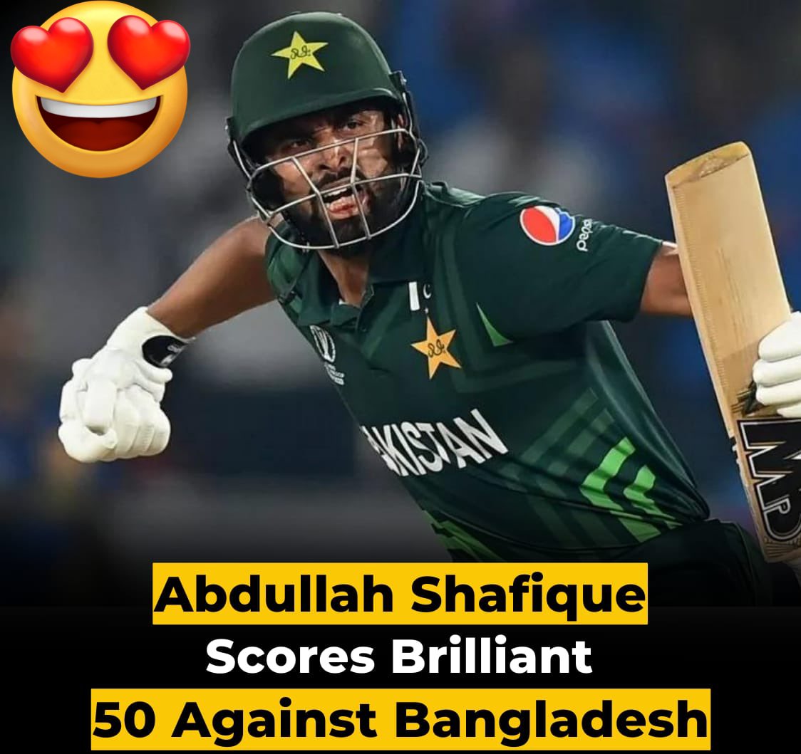 🔥 Abdullah Shafique on Fire! Another Stylish Fifty Against Bangladesh, Continuing His Sizzling Form 🔥🏏 
#CWC23
#AbdullahShafique #Consistency
#cricketworldcup
#PAKvsBAN
#PCB #Pakistancricketteam
#WeHaveWeWill
#cricket
#DattKePakistani