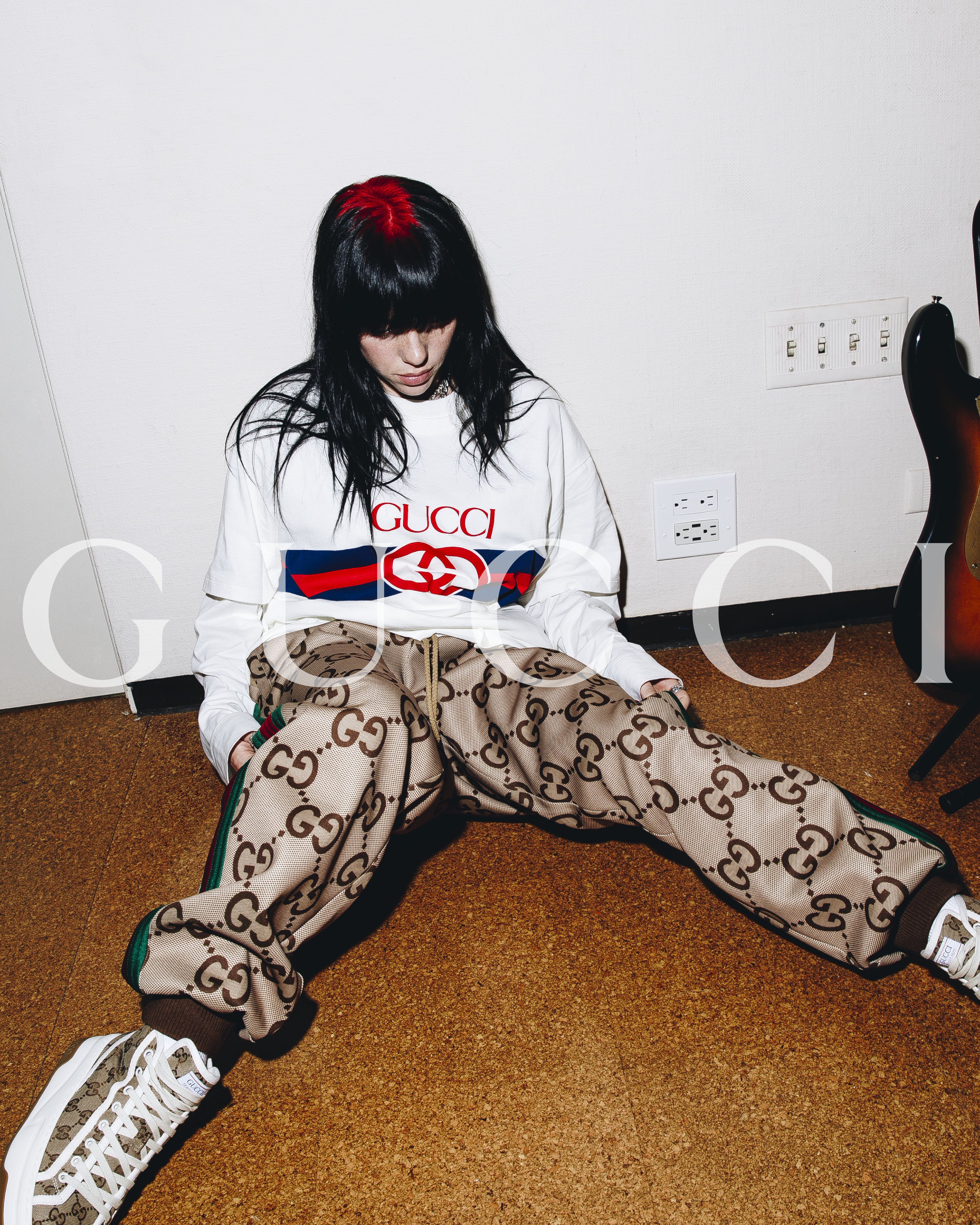 Billie Eilish Inspires in Gucci Horsebit 1955 Bag Ad