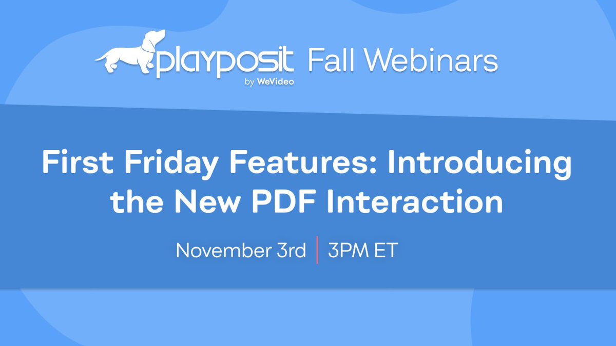 First Friday Features is back and better than ever. Get a thorough look at PlayPosit's newest interaction—the PDF reader—all in a concise, high-impact session. Short on time but big on takeaways! 📄🎥 SAVE your spot HERE: crowdcast.io/c/yy3ieon2y89o