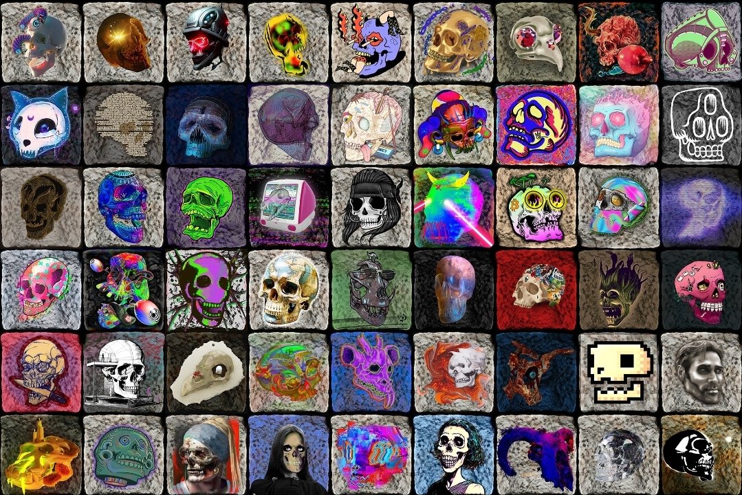 Here it is!
🏵💀  Tzompantli 2023  💀🏵

The second iteration of a collab by the Mexican Collective Opuntia celebrating the #DayOfTheDead, made so much better by all the non-mexican friends that joined to  celebrate with us.

Full list of artists below