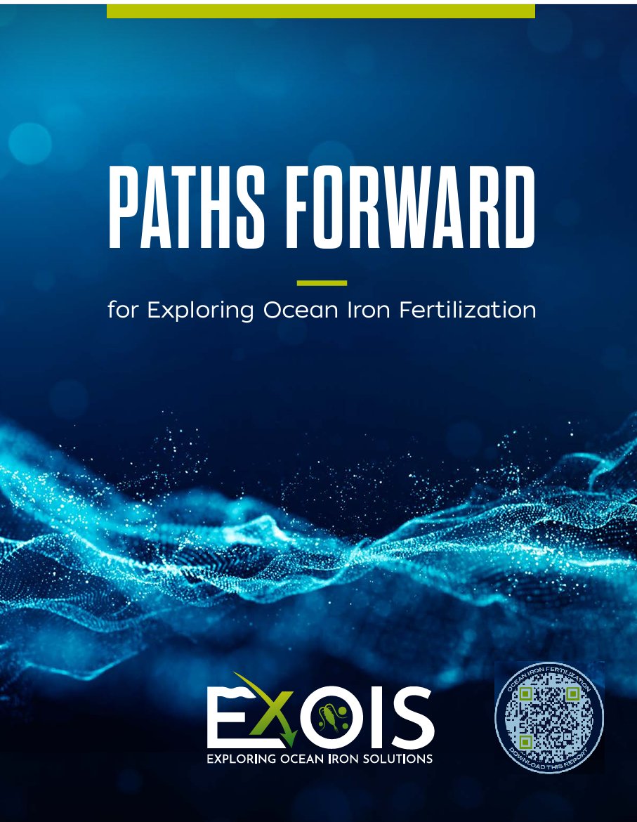 Want to know what's next for studies of ocean iron fertilization for #ocean #CO2 removal aka #CDR ? Check out the new decadal plan from Exploring Ocean Iron Solutions #ExOIS published out of @WHOI oceaniron.org/our-plan/#path…