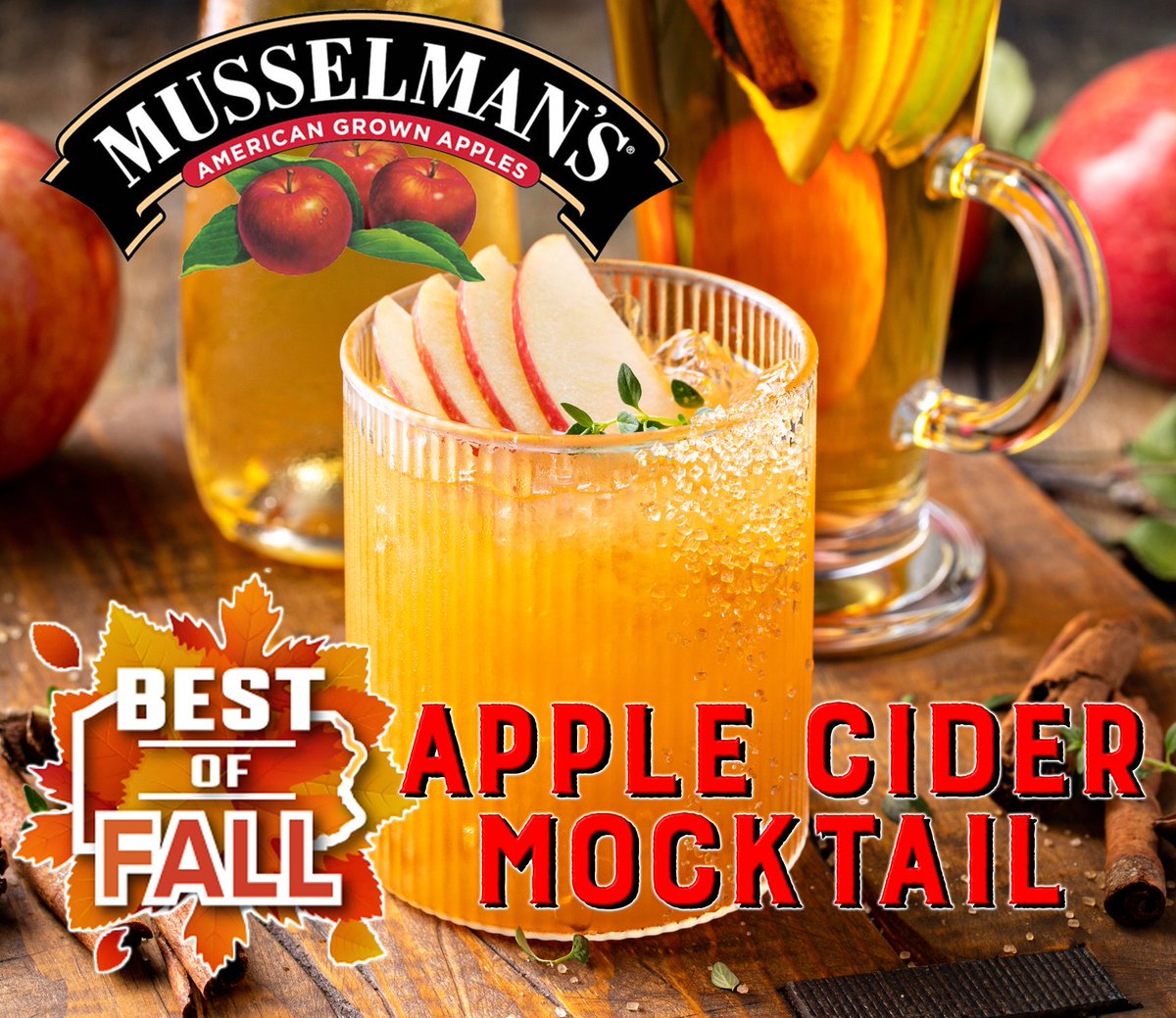 Thank you to everyone who voted for us in the @PAChamber's Best of Fall competition! As promised, here's a delicious Apple Cider Mocktail recipe to celebrate our victory! musselmans.com/recipe/musselm…