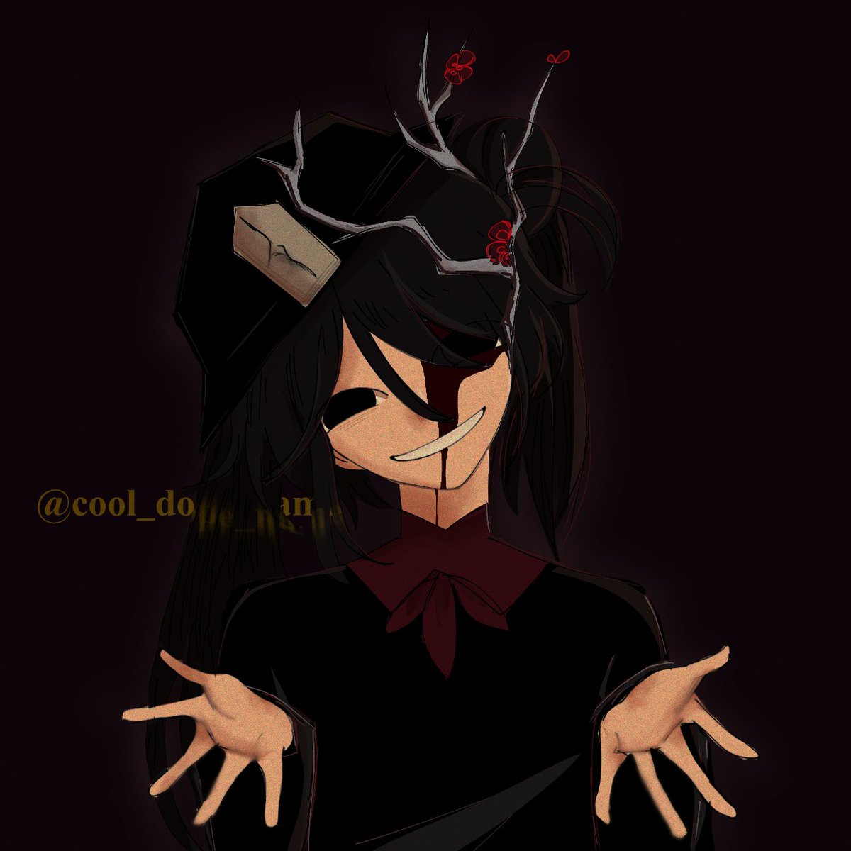 A redraw (kinda, I didn't bother) of an art I made of Hu Tao during Halloween 2 years ago or sum
#HuTao