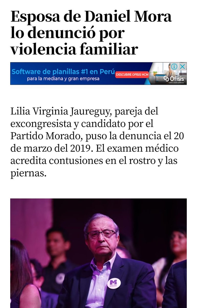 Liberfach0's tweet photo. No solo el Partido Morado se contentó con poner a un agresor de mujeres como Daniel Mora, que destrozó la nariz de su ex esposa, sino que ahora presentan a su nuevo jale, que es un agresor de ancianos (Carlos Ezeta). ¿Crees que el partido Morado debería extinguirse? https://t.co/ZV8kJM7uPQ