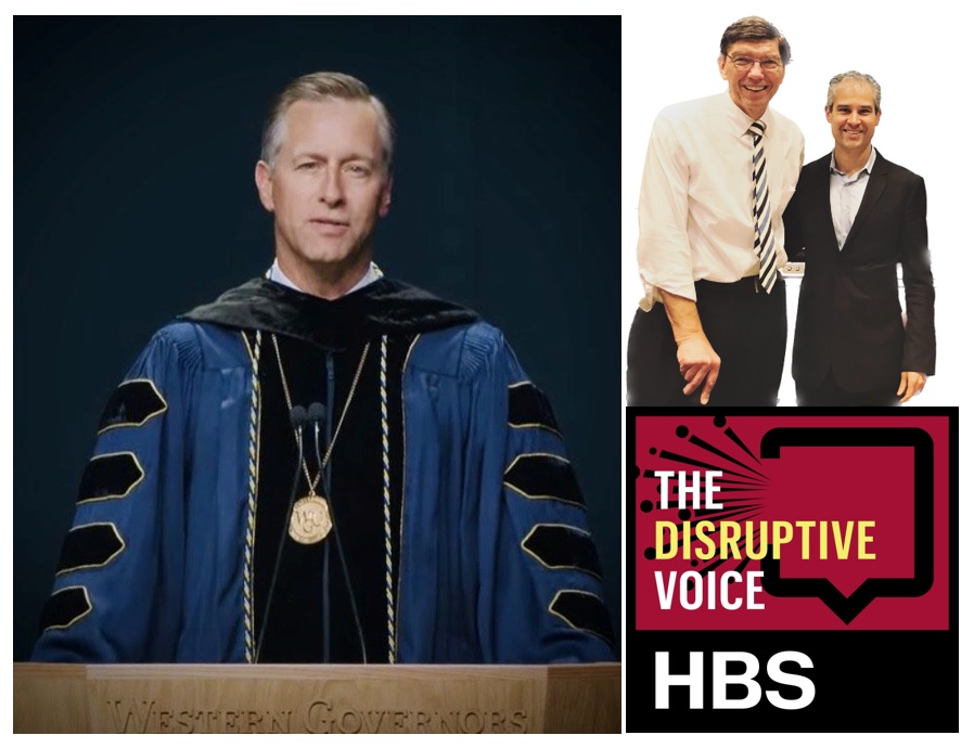 In this #DisruptiveVoice episode, President of @wgu, @Pulsipher_WGU, joins host @michaelbhorn to discuss how WGU, with its online & competency-based model, is disrupting traditional models of #HigherEd. To listen - thedisruptivevoice.libsyn.com/117-creating-p… #DisruptiveInnovation #JTBD @HBSAlumni