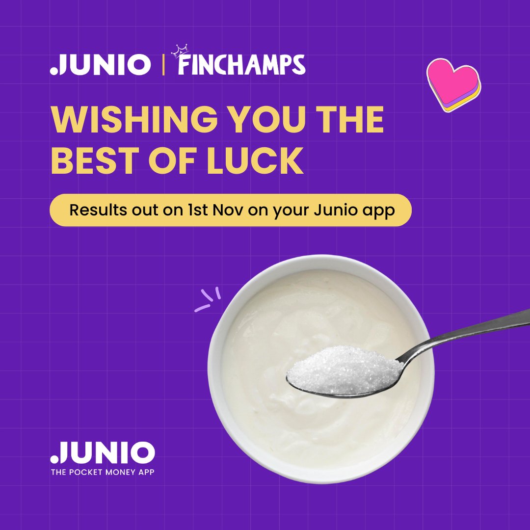 junio_in's tweet image. Scholarship worth ₹1 Lakh &amp;amp; assured rewards for everyone. 🎓

Check your results tomorrow on your Junio app. 📝

#JunioApp #Finchamps