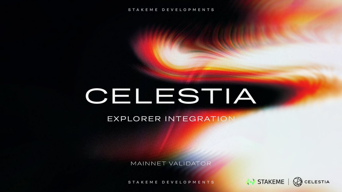 stakeme_pro's tweet photo. Celestia is now in EXPLOREME 🔥
https://t.co/fbgFjkJBZN

@CelestiaOrg  to create a modular consensus and data network designed to make it easy for anyone to deploy their own blockchain with minimal overhead.

Pleasing you and ourselves 😊 https://t.co/ssuo66iAii