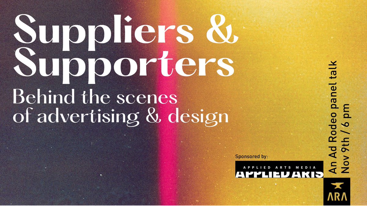 Join us for an open panel discussion 🎙️ with photographers, illustrators, and suppliers for film, sound, SFX, motion, copy and more!

Get the details here 👉 tinyurl.com/3jm8wshd