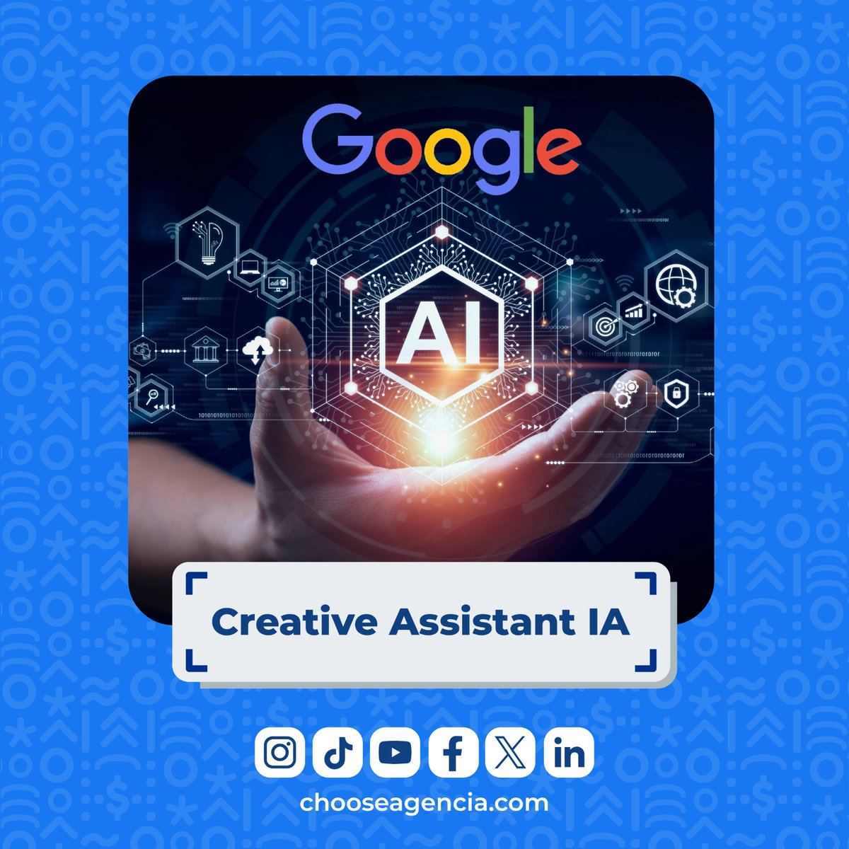 ChooseAgencia's tweet photo. Google busca multiplicar la creatividad humana a través de la inteligencia artificial con Creative Assistant IA. 🦉💡
#Google #IA #CreativeAssistant #InteligenciaArtificial #Creatividad #Innovación #Tecnología #ChooseAgencia https://t.co/lpxsC9TOm0