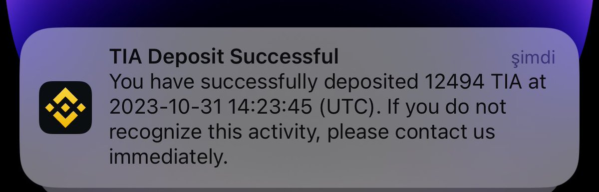 Binance deposit 1 dk sürdü memo unutmayın