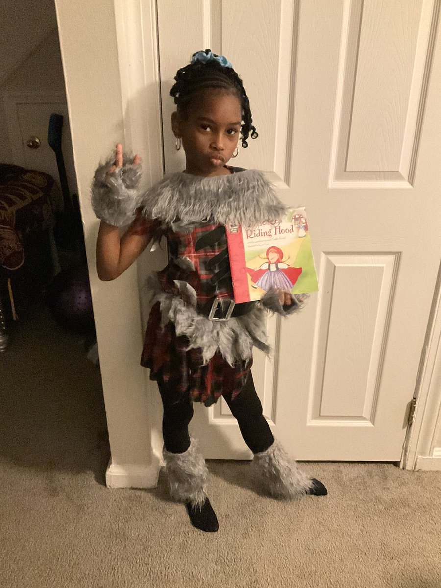 trellmaria's tweet photo. Happy Halloween from my grand daughter Trinity dressed as the “Big Bad Wolf” from Little Red Riding Hood. #GoodDayDC https://t.co/CFNvFBzrOf