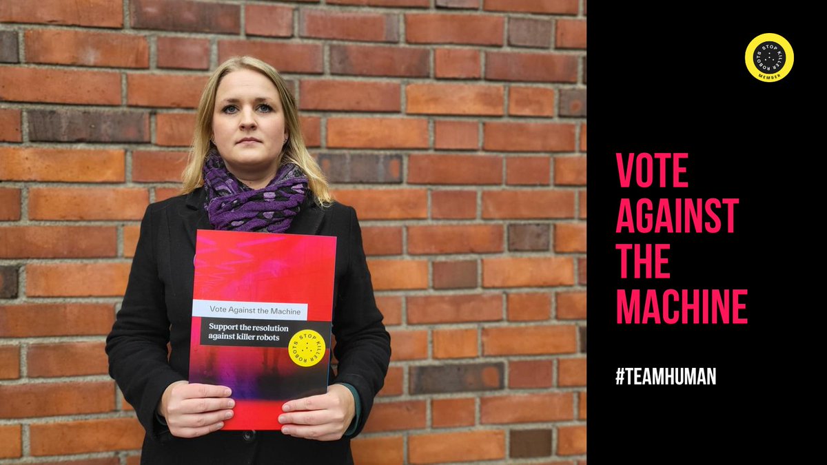 We call for states to support resolution on #KillerRobots and #VoteAgainstTheMachine at #UNGA 🌍❌🤖