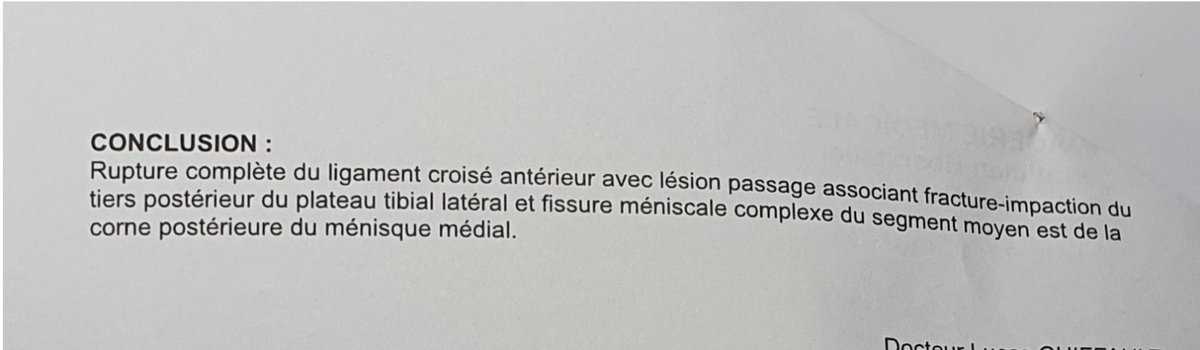 fify59's tweet image. Les résultats sont là après 3 semaines pour un IRM Tout va bien. Y a t il des #chirurgien #orthopédiste et #traumatologue ? Parceque tu fais ton IRM, un #docteur fait l’interprétation, il y a pleins de mots sauf que tu le vois pas… et tu pars avec ça prendre un RDV #generaliste