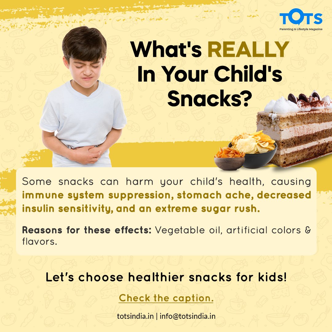 Know what your child is eating! 

Tips for healthier snacking:
1️⃣ Natural ingredients
2️⃣ Low sugar
3️⃣ Healthier oils
4️⃣ No artificial colors/flavors. Make snack time healthy and happy for your little ones! 💪

#HealthyEating #kids #parenting #totsindia