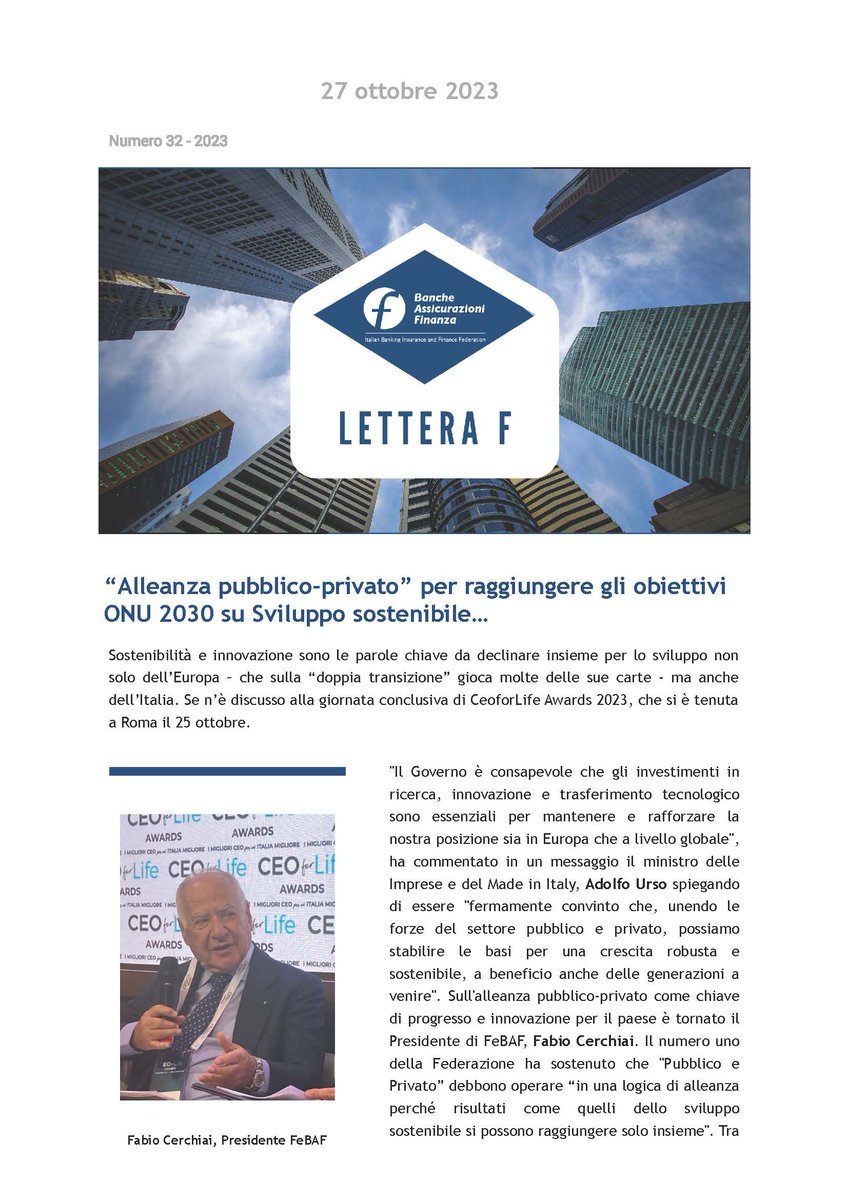 FeBAF - Federazione Banche Assicurazioni e Finanza tweet media