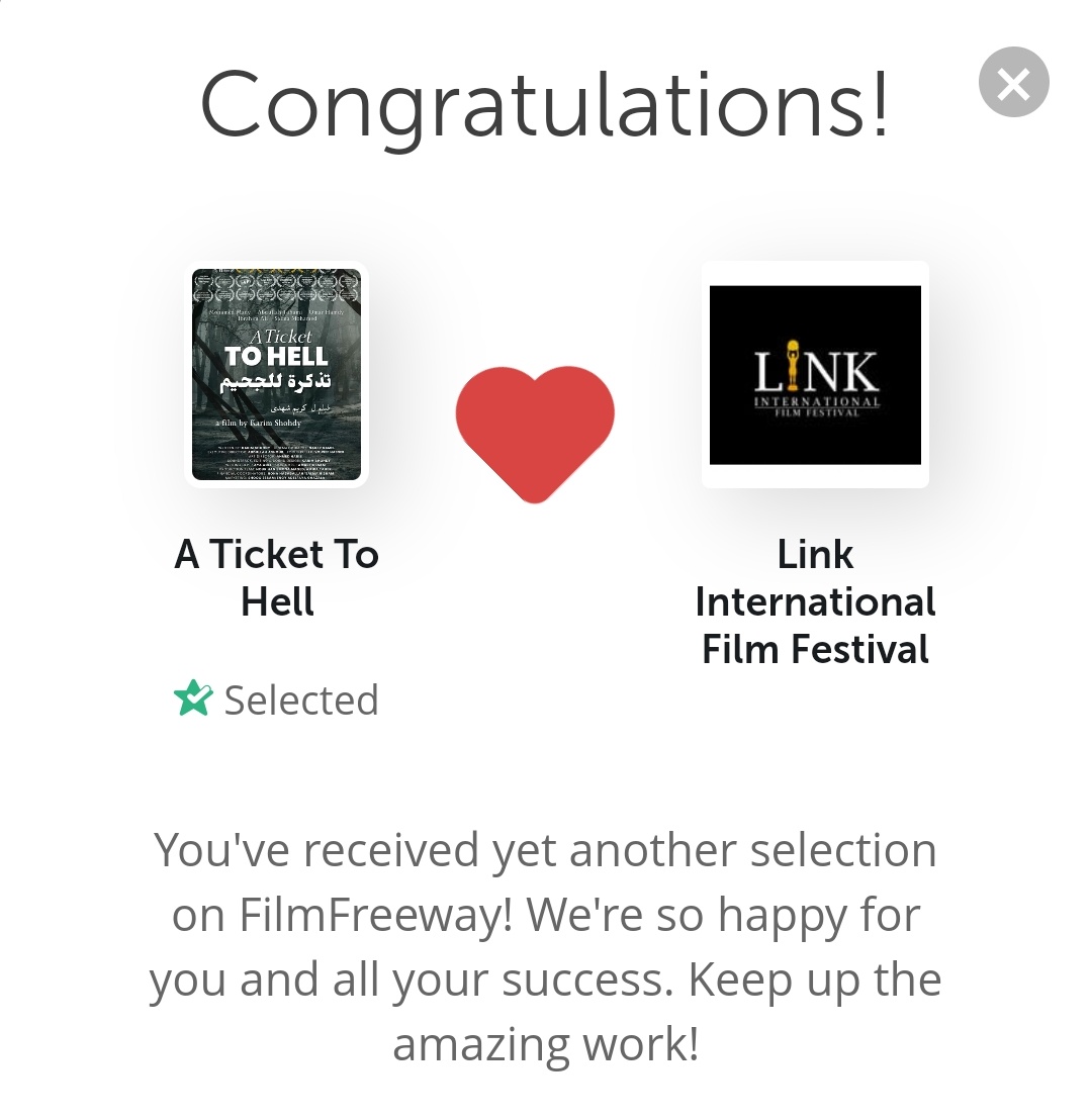 Amazing news! A Ticket To Hell was just selected by Link International Film Festival via FilmFreeway.com!