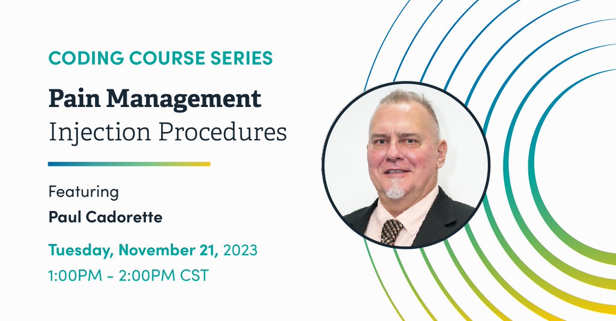 nimblercm's tweet image. 📢 Registration is open for our November coding webinar: Pain Management Injection Procedures. 💻
🗓️ Date: Tuesday, November 21, 2023
⏰ Time: 1pm – 2pm CT
🌐 Register here 👉 bit.ly/3FYGZZr
#CodingWebinar #OrthopedicCoding #ASC #RCM CM