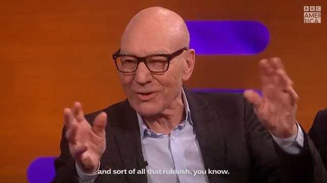 Can you imagine Jean-Luc Picard any other way? #TheGrahamNortonShow https://t.co/YrqUqCLNhF<a href="/tag/thegrahamnortonshow"class="tags"><span>#thegrahamnortonshow</span></a>